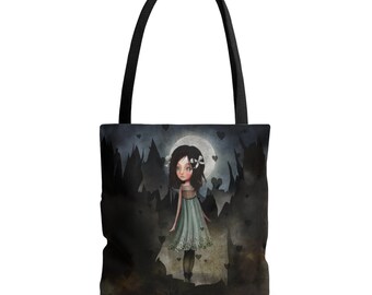 Jagged Jade Purse - Tote Bag - By Jessica von Braun - Three Sizes - Little girl walking in the mountains