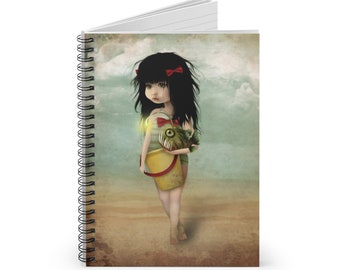 My Fishy Friend Journal - Art by Jessica von Braun - Spiral Notebook - Ruled Line