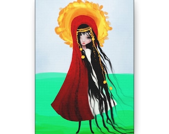 Tuesday's Child - Full of Grace Canvas Print - Gallery Wrap Canvas print - Fine Art print by Jessica von Braun - Pop Lowbrow Art