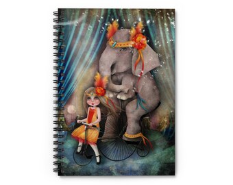 A Bicycle Made For Two Journal - Art by Jessica von Braun - Spiral Notebook - Ruled Line