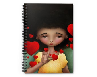 Gesture Journal - Art by Jessica von Braun - Spiral Notebook - Ruled Line - American Sign Language - ASL