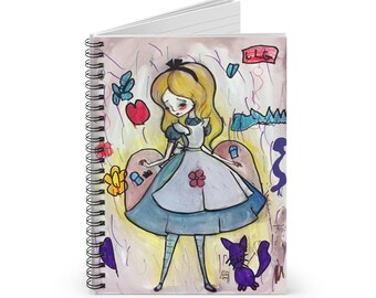 Alice Mommy and me Journal - Art by Jessica von Braun - Spiral Notebook - Ruled Line