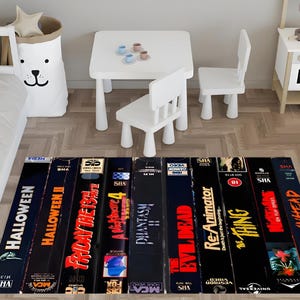 Retro Vhs Design Rug, Blockbuster Rug, Horror Fan Decor - Etsy