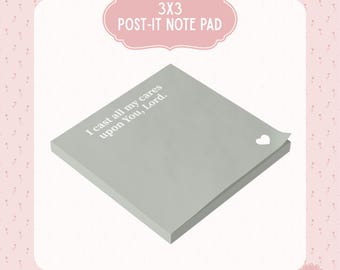 Inspirational and Reflective Post-it Note Pads | Christian Devotional Sticky Notes, Green To Do List Post-it Gift for Friends