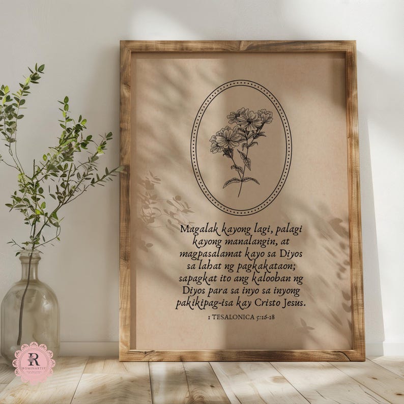 Tagalog Old Scripture Wall Art Tagalog Christian Vintage Filipino Scripture Printable Bible ...