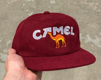 Burgundy Vintage Camel Corduroy hat