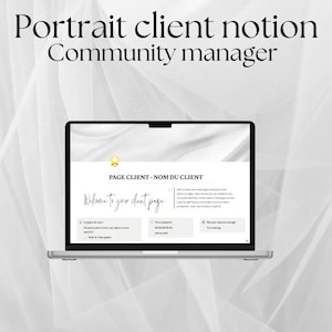 Customer portrait - community manager - Notion