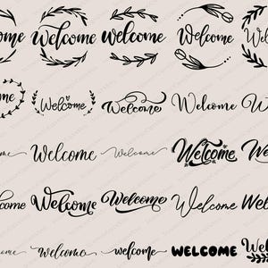 Willkommen SVG-Bundle, Willkommensschild-Svg, Haus-Svg, Bauernhaus-Svg, Willkommens-Bundle, Willkommen-Schnittdatei, Zitate-Svg-Datei für Cricut, Silhouette-Svg