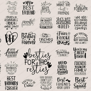 Vriend SVG PNG-bundel, vriendschap svg, vriend svg, beste vriend svg, BFFsvg, vriend citaten svg, digitale bestanden, Instant Download