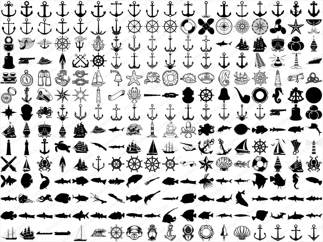 Svg Rounds Nautical Nautical SVG Bundle, Nautical PNG Bundle, Nautical Clipart, Nautical ...