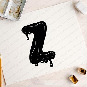 Drip Font SVG, Dripping Font SVG, Svg File for Cricut, Dripping Font ...