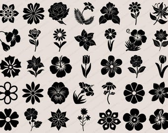 Flower SVG Bundle, Flowers Svg, Spring, Flowers Designs for Shirts, Flower Bundle Svg, Flower Cut Files, Cricut, Png, Svg