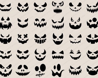 Paquete SVG de cara de fantasma, PNG, SVG de Halloween, Cricut, diseño de fantasma, SVG de cara de fantasma linda, SVG de caras de Halloween