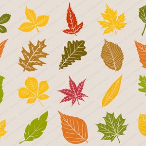 Herfstbladeren SVG DXF EPS, herfstverlofbundel, blad clipart, lasergesneden bestand voor Cricut, Glowforge-bestand, Hallo herfst, Halloween silhouet