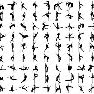 Paquete SVG de pole dance, paquete PNG de pole dance, clipart de pole dance, archivos de corte SVG de pole dance para Cricut, bailarina de pole dance SVG, bailarina exótica SVG PNG