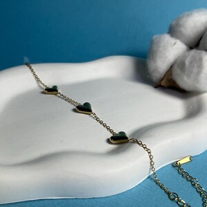 Gold Heart Charm Bracelet – Dainty Adjustable Chain Jewelry for Women