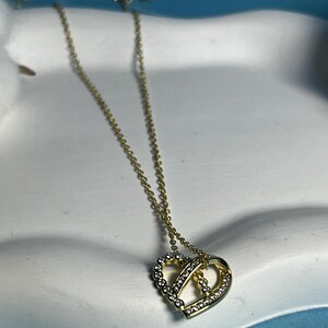 Gold Heart Pendant Necklace with Sparkling Rhinestones – Romantic Jewelry Gift for Her