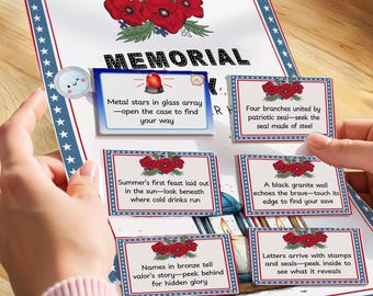 Memorial Day Scavenger Hunt: Patriotic Party Game (Editable, Digital Download)