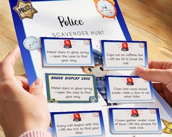 Police Scavenger Hunt Game: Kids & Adult Detective Activity (Digital Download)