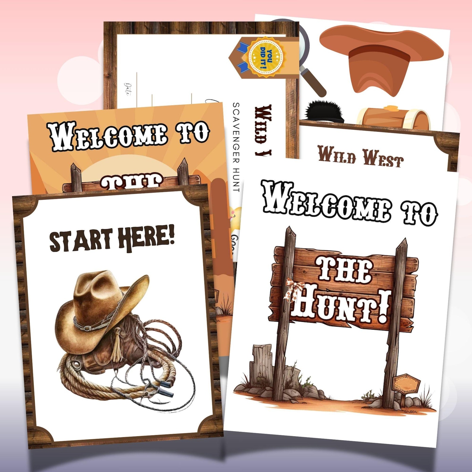 Wild West Scavenger Hunt: Cowboy Cowgirl Birthday Party Game (digital ...