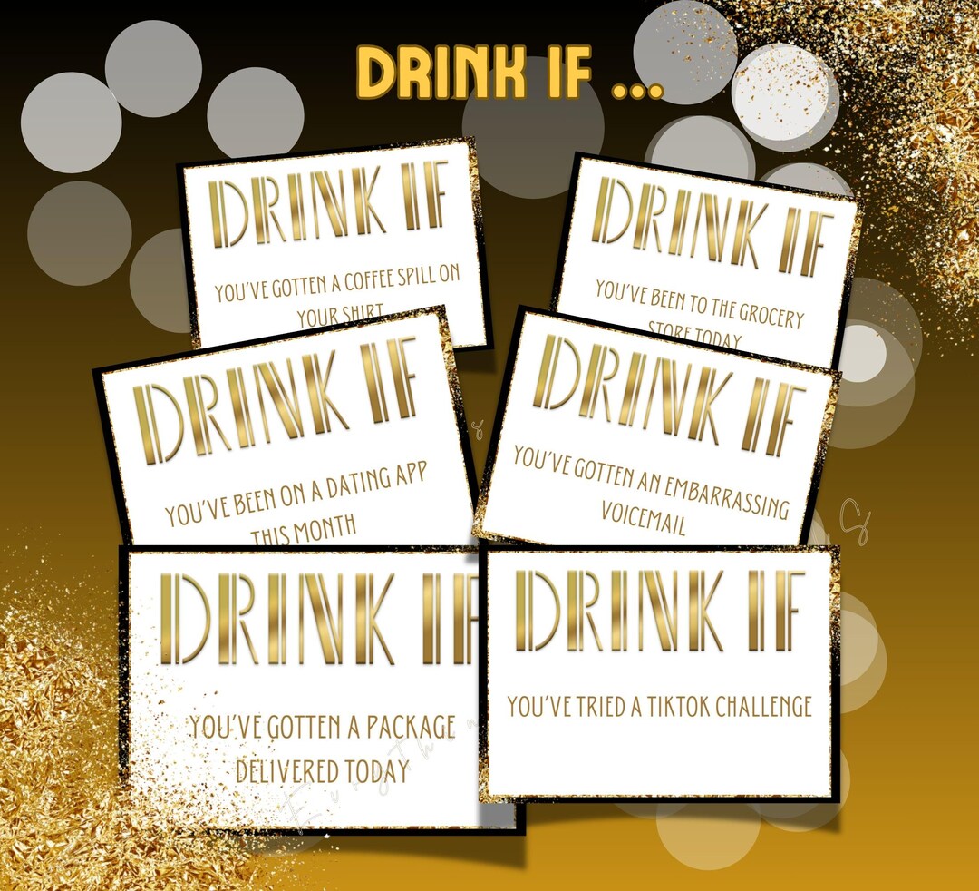 New Year's Eve Drink If Game: Printable Adult Party Game (PDF) - Etsy