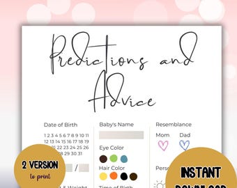 Juego imprimible "Adivina el Bebé" / Revelación de Género y Baby Shower - Descarga Instantánea
