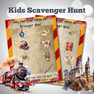 Editable Wizard Scavenger Hunt: Magic School Party Game (Digital Download)
