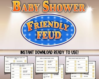 Baby Shower Feud Game: Family Friendly Fun (PDF Download)