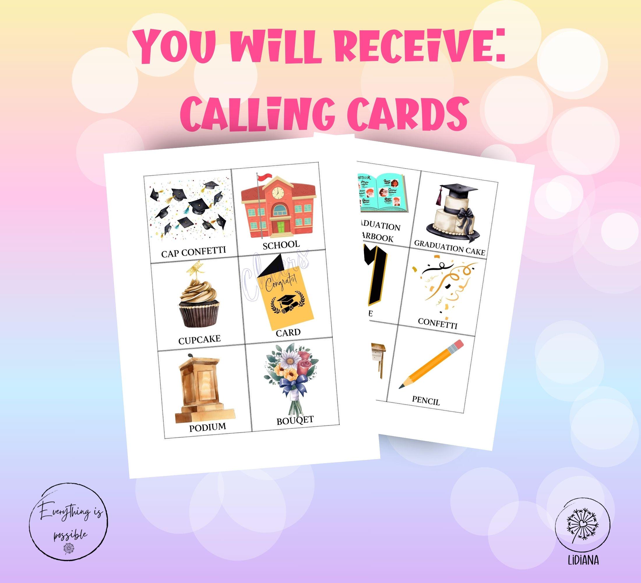 Graduation Bingo Game: 50 Unique Cards, Family Activity (digital ...