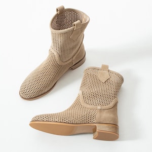 Perforated Boots - Etsy