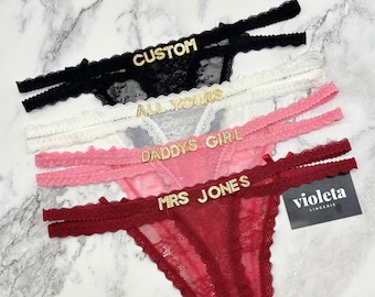 Custom Name Thong, Name Thong, Personalised Name Thong