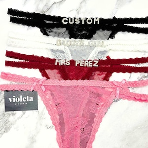 Custom Name Thong, Personalised Name Thong, Name Thong