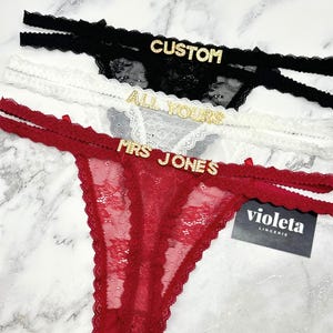 Personalised Name Thong, Custom Name Thong, Custom Name Thong With Letters, Custom Name G-Strings