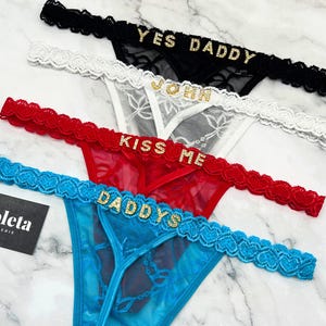Custom Name Thong, Personalised Name Thong, Name Thong