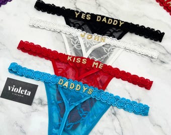 Custom Name Thong, Personalised Name Thong, Name Thong