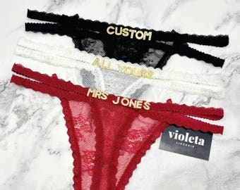 Custom Name G-Strings, Personalised Name Thong, Custom Name Thong