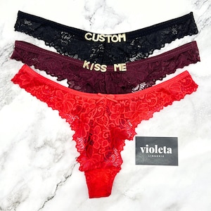 Custom Name Thong, Personalised Name Thong, Name Thong