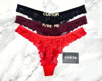 Custom Name Thong, Personalised Name Thong, Name Thong