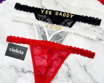 Custom Name Thong With Letters, Custom Name G-Strings, Personalised Name Thong, Custom Name Thong