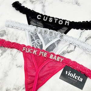 Custom Name Thong, Personalised Name Thong, Name Thong