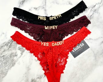 Custom Name Thong, Personalised Name Thong, Name Thong