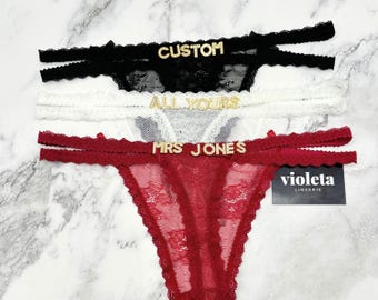 Tanga personalizada com nome, tanga personalizada, presente de aniversário, tanga personalizada com pingentes dourados e nome