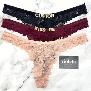Custom Name Thong, Personalised Name Thong, Name Thong