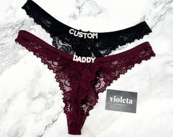 Custom Name Thong, Personalised Name Thong, Name Thong