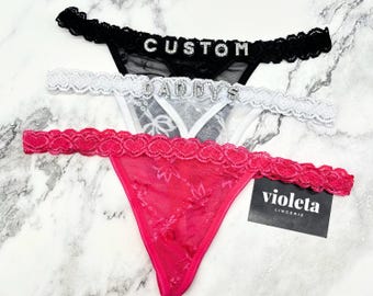Custom Name G-Strings, Personalised Name Thong, Custom Name Thong