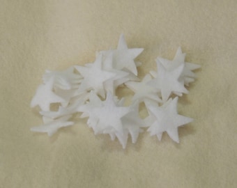 Die cut 1"  Felt Star  (All White)