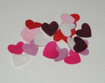 Wool Felt Die cut Small Hearts,  Valentines