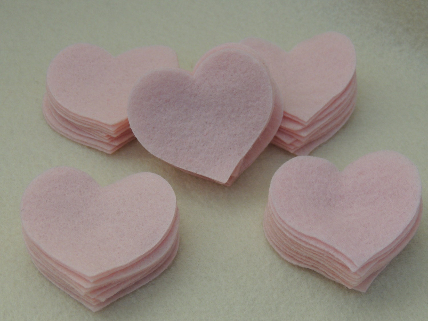 Felt Hearts, 10 Sizes Heart Die Cut Shapes for Sewing, Bunting and