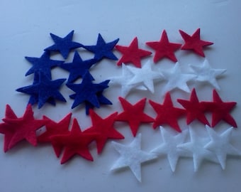 Choose your own amount of Felt Stars  Die cut 1"  Felt Star  (You Choose your Color)