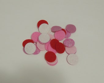 Wool Felt Die cut 3/4 Circle,  Valentines